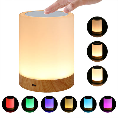 Lámpara Nocturna LED Multicolor con Diseño Veta de Madera - Image 8