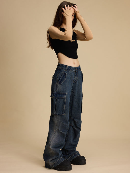 Overol Denim Ancho Estilo Industrial - Image 12