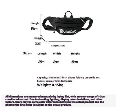 Bolsa Pecho Hombre Estilo Japonés Crossbody Deportiva con Compartimentos Cargo - Image 10
