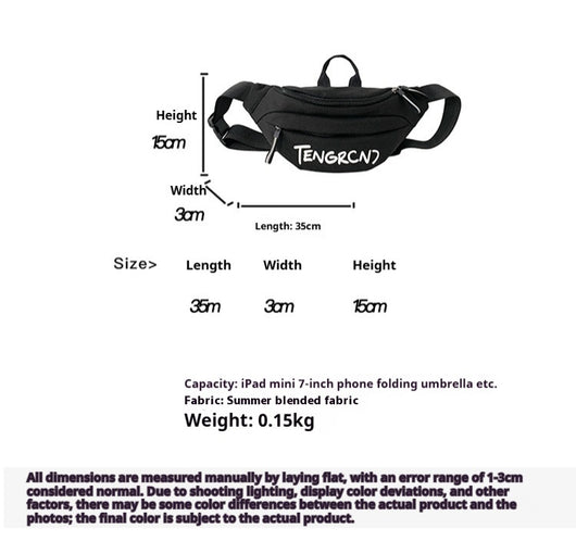 Bolsa Pecho Hombre Estilo Japonés Crossbody Deportiva con Compartimentos Cargo - Image 10