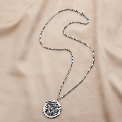 Collar Acero Inoxidable Dragón Totem Hueco para Hombre - Image 10