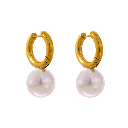Aretes de Perla con Baño de Oro 18K - Diseño Elegante - Image 3