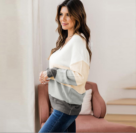 Suéter Holgado de Manga Larga para Mujer - Comodidad Casual - Image 8
