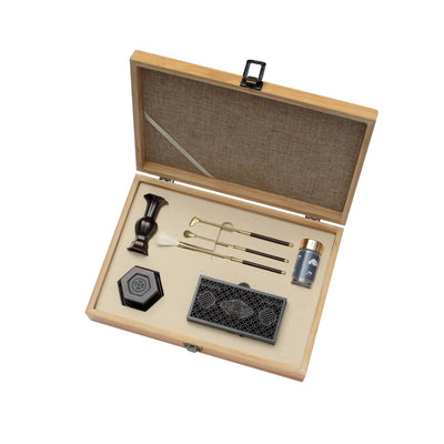 Set Profesional de Utensilios Taoístas en Cobre Antiguo para Ventana - Image 2