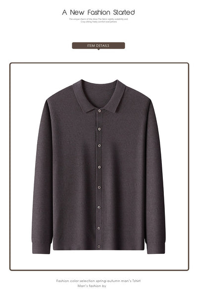 Suéter Urbano de Terciopelo Juan para Hombre - Cuello Alto Liso Otoño - Image 9