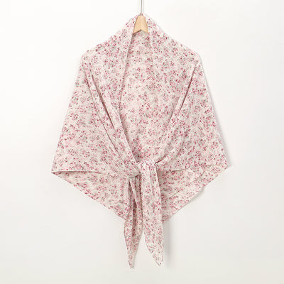 Pañuelo Cuadrado de Gasa Estampado Perla con Pliegues - Image 20