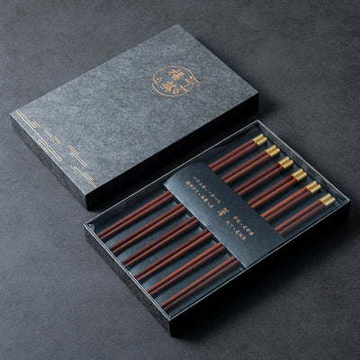 Juego de Palillos de Caoba Maciza para Familia Año Nuevo - Image 6