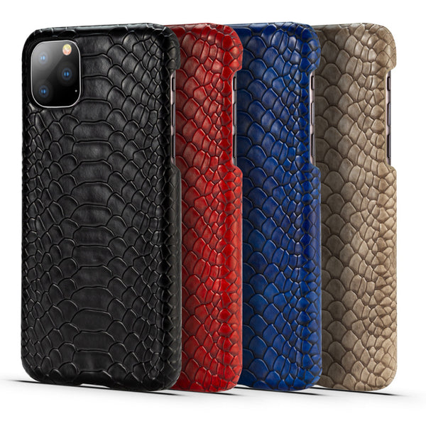 Funda para Celular de Cuero PU con Patrón Piel de Serpiente