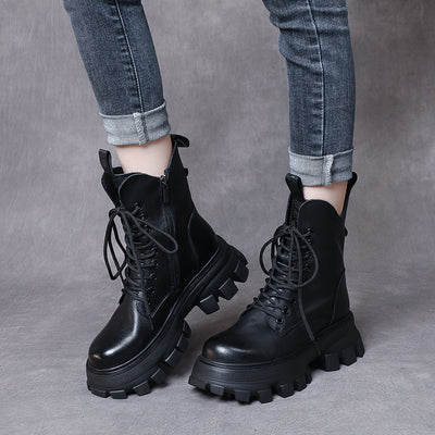 Botas Martin Plataforma Ligera con Espuma de Cuero - Comodidad Todo el Día - Image 12