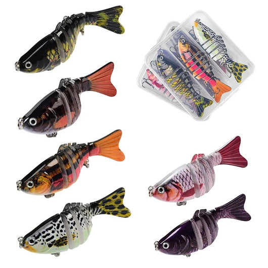 Kit de 3 Señuelos Artificiales Articulados para Pesca - Image 8