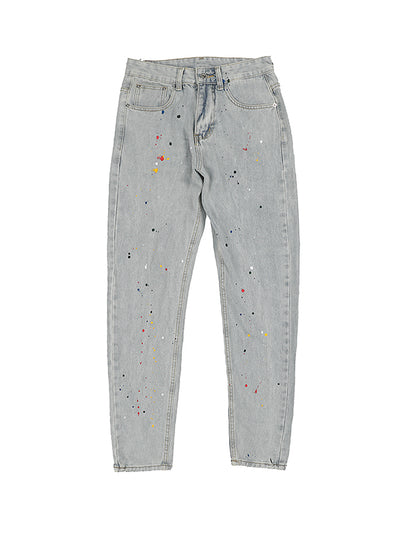 Jeans Rotos y Desgastados con Efecto Salpicado a Mano