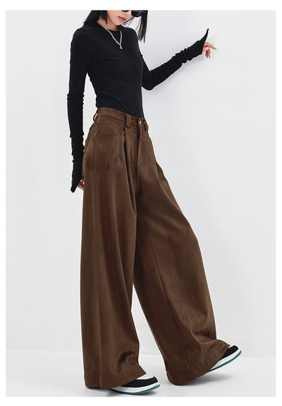 Pantalones Anchos Retro Vintage Marrón para Mujer - Estilo Casual Holgado - Image 16