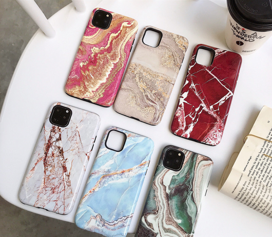 Funda para celular con patrón mármol y doble capa protectora - Image 15