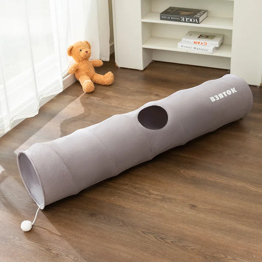 Túnel Felino Plegable con Bola de Peluche - Juguete Interactivo para Gatos de Interior - Image 5