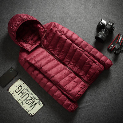 Chaqueta Acolchada Ultraligera con Capucha y Cuello Parado para Hombre - Image 29