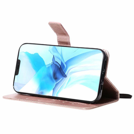 Funda de Cuero para Teléfono con Mariposa Prensada - Image 46