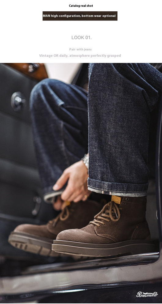 Botas Martin Retro Plataforma Gamuza Hombre - Estilo Casual Urbano - Image 15