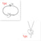 European And American Necklace Heart Of Faith Pendant Plateado Set 1PC