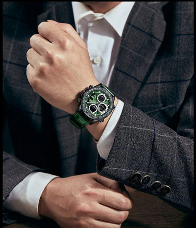 Reloj de Pulsera Deportivo para Hombre con Correa de Cuero PU - Image 11