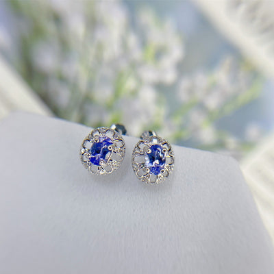Aretes de Tanzanita Natural - Diseño Elegante y Sofisticado - Image 2