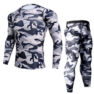 Conjunto Deportivo Ajustado de Manga Larga Secado Rápido para Hombre - Image 18