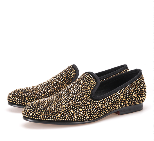 Zapatos Casuales Lefu para Hombre con Suela de Diamante Dorado y Cuero Abrasivo Negro - Image 14