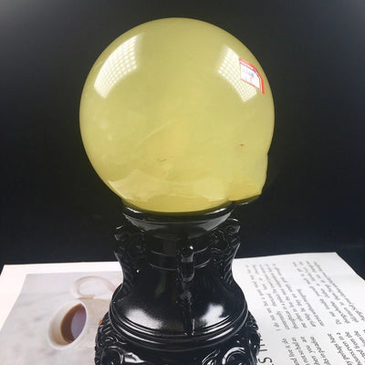 Esfera de Topacio Natural del Mar de China Oriental con Base - Ornamento Decorativo - Image 8