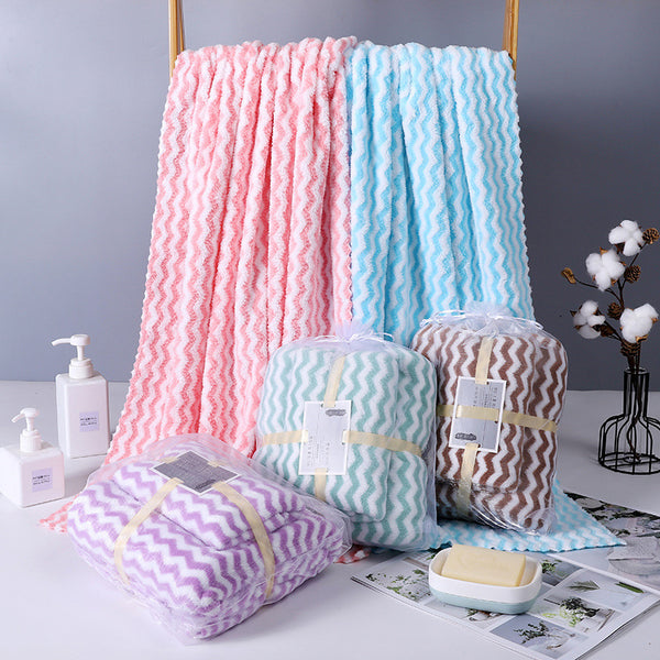 Juego de Toallas Coral Fleece Efecto Agua - Mamá e Hijo