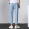 Men's Beggar Style Wide Leg Cropped Trousers