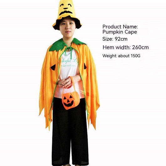 Orange pumpkin hat with a smiling jack-o'-lantern face, featuring a conical shape and small stem detail. - Image 4
