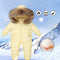 Conjunto Abrigado para Bebé: Body + Chaqueta Plumón Blanco