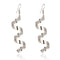 Aretes Largos Espiral Retorcidos Punk para Mujer - Joyería Charm Elegante