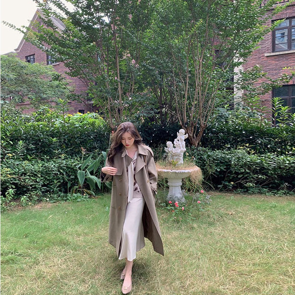 Gabardina Elegante y Minimalista para Mujer - Largo Medio