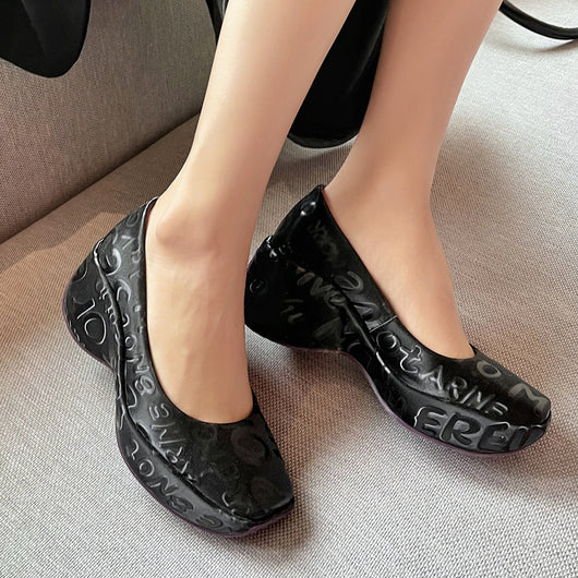 Zapatos Plataforma Punta Cuadrada con Suela Acolchada para Mujer - Image 4