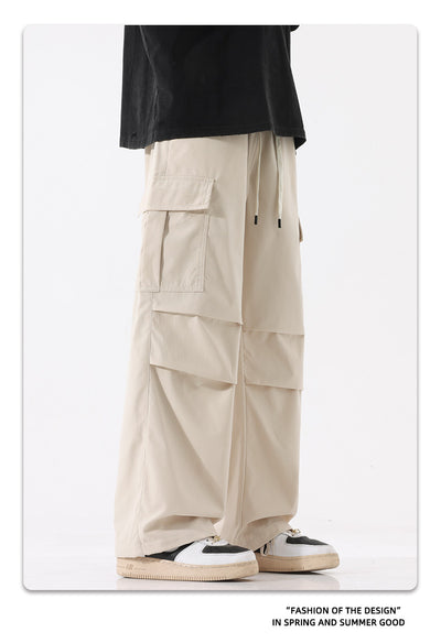 Pantalones Cargo Plisados Retro Americana - Estilo High Street para Parejas - Image 15