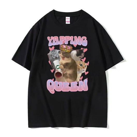 Camiseta Estampada Unisex Cuello Redondo Manga Corta Suelta - Image 14