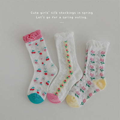Calcetines Infantiles Verano Cuadros a Cuadros Estilo Coreano - Image 12