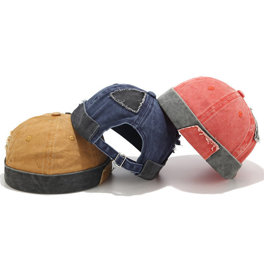 Gorra Hip-hop Vintage con Costuras Lavadas - Estilo Urbano Trendy