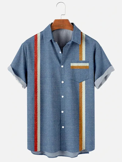 Camisa Casual Hombre Estampado Música y Batería - Image 9