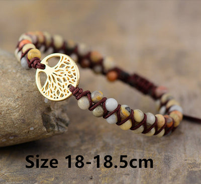 Pulsera de Ágata Natural Tejida a Mano - Yoga, Amistad y Amor - Image 15