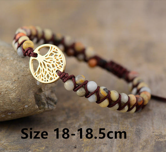 Pulsera de Ágata Natural Tejida a Mano - Yoga, Amistad y Amor - Image 15