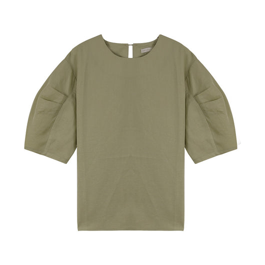 Sudadera Minimalista Cuello Redondo Manga Cinco Puntos - Image 3
