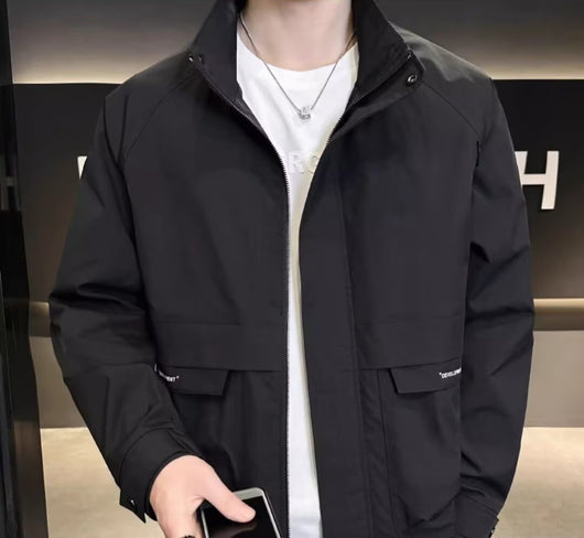 Chamarra Casual para Hombre con Cuello de Pie - Diseño Versátil y Elegante - Image 15