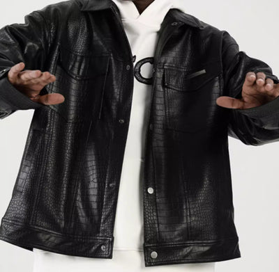 Chaqueta de Cuero PU Estilo Biker Retro Americano Unisex - Image 11