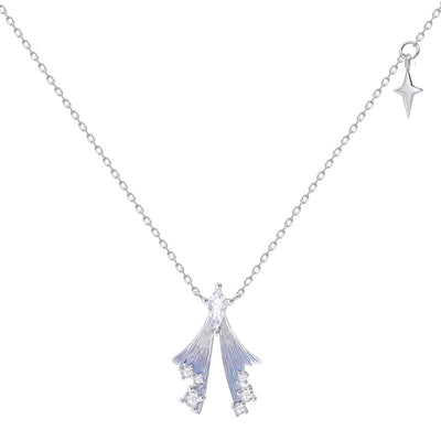 Collar de Plata Esterlina Pluma de Hada - Lujo Ligero para Mujer - Image 5