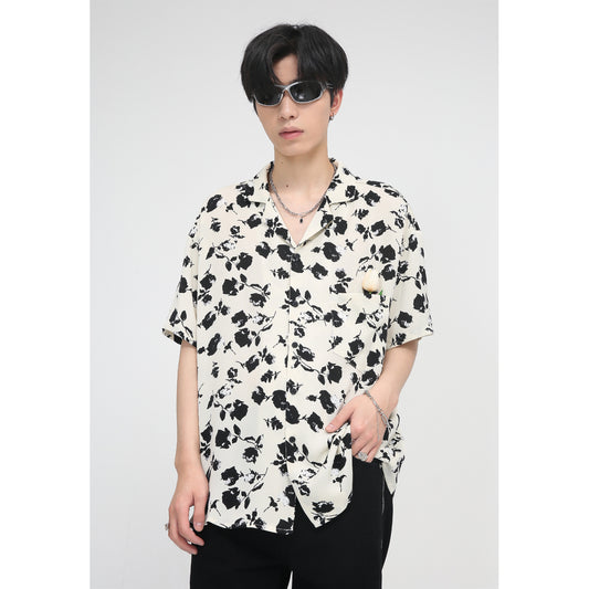 Camisa Estampada para Hombre con Bolsillos Tulipán