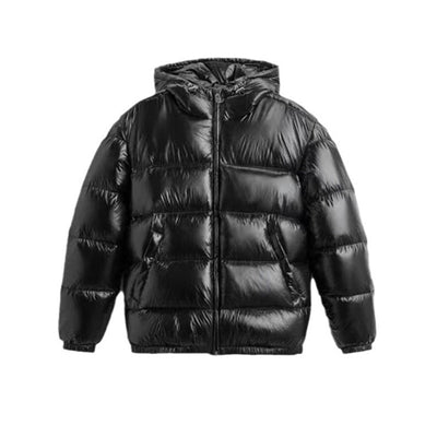 Chaqueta Negra de Algodón con Capucha - Estilo Casual - Image 4