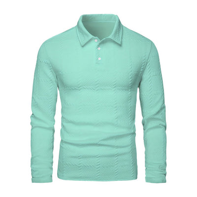 Polo Manga Larga Clásico con Solapa y Botones para Hombre - Image 2