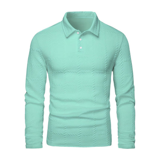 Polo Manga Larga Clásico con Solapa y Botones para Hombre - Image 2