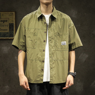 Camisa Casual Holgada para Hombre - Diseño Minimalista y Versátil - Image 3